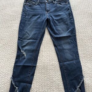 Judy Blue Dark Wash Distressed Skinny Jeans